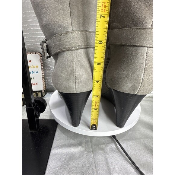 (F2) BCB GENERATION Merryl Tall Suede Wedge Leather Boot SZ 8.5 Women’s - Picture 11 of 16